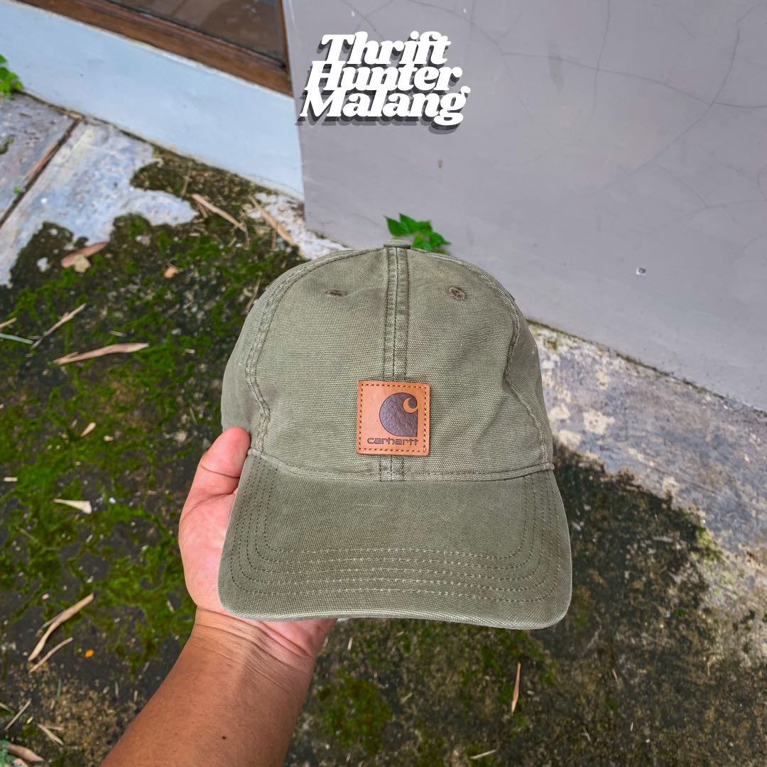 Topi Carhartt Odessa Olive Green Logo 