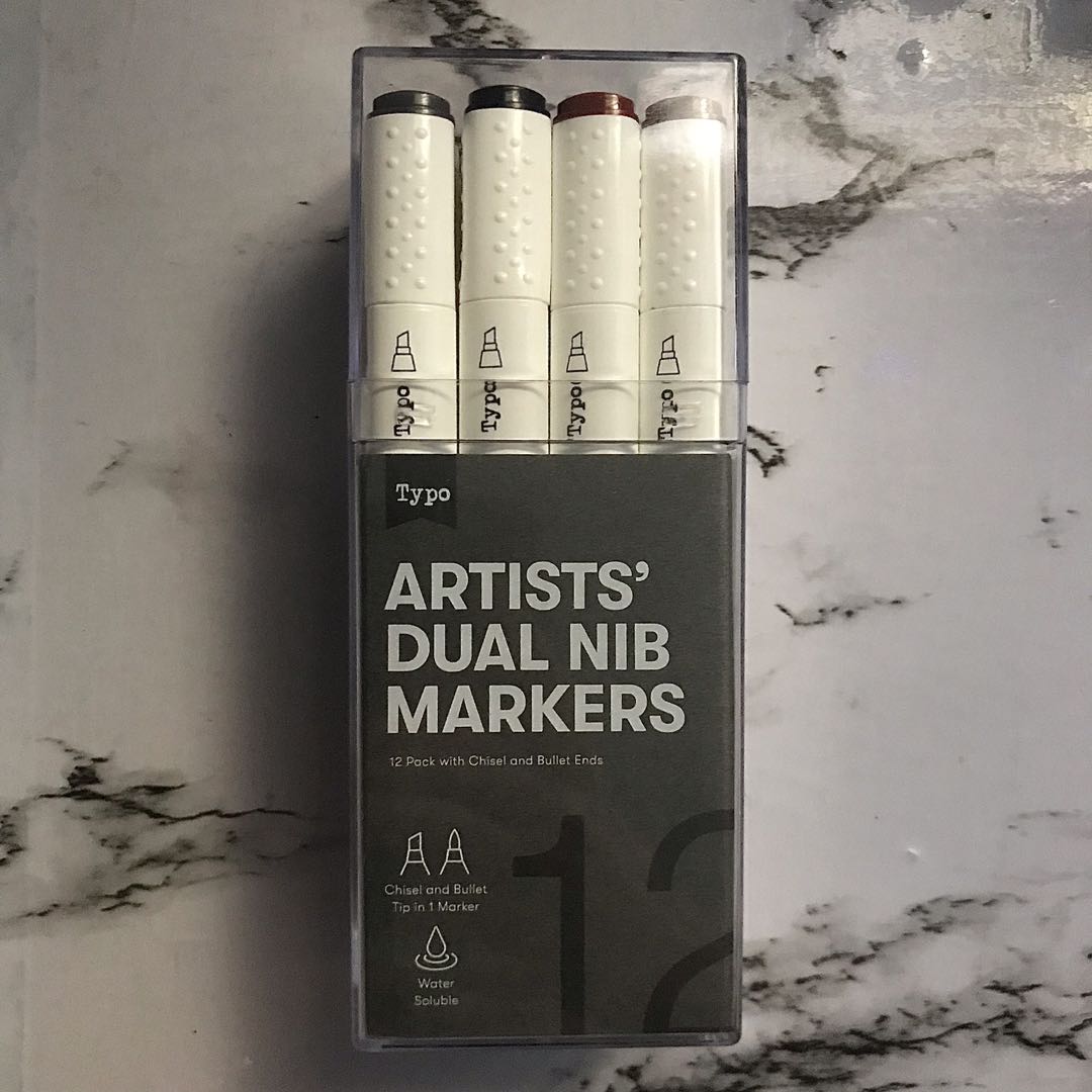 Typo Alcohol Markers 12 pcs, Hobbies & Toys, Stationary & Craft, Art