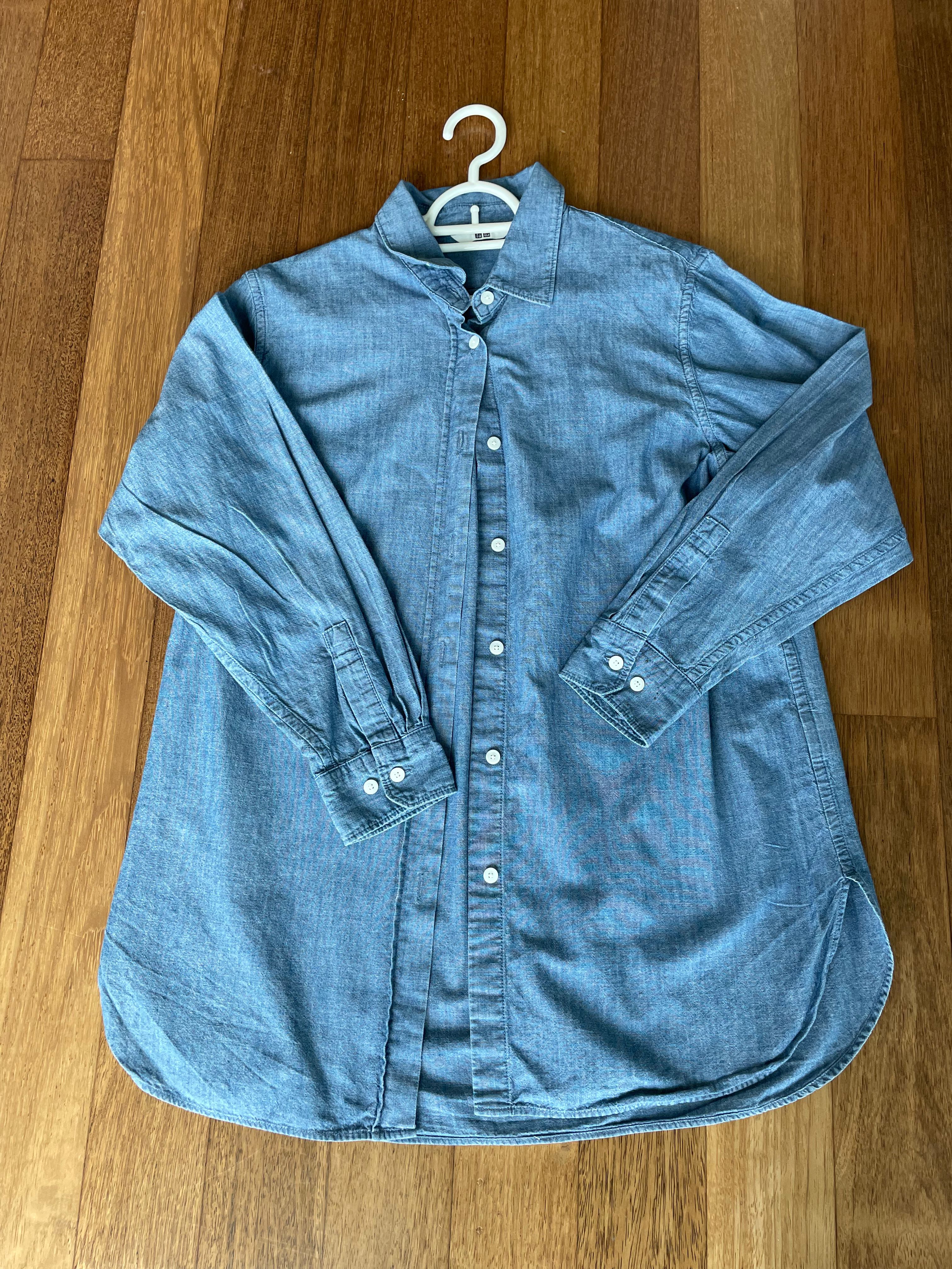 UNIQLO WOMEN KEMEJA DENIM BLUE, Women's 