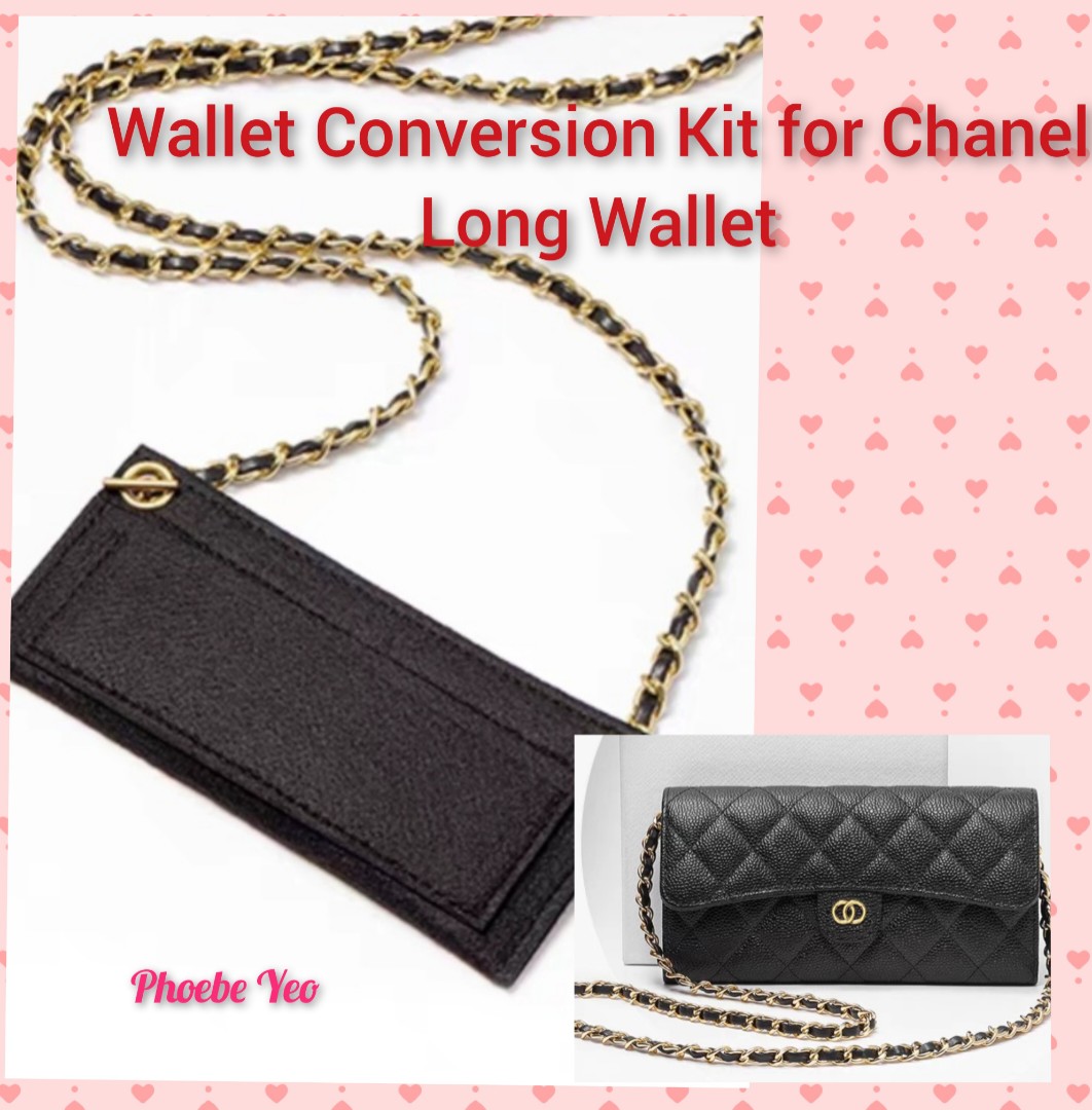 Wallet Conversion Kit for Chanel Long Wallet, Luxury, Bags & Wallets on  Carousell