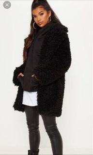 XS Black Teddy Coat BNWT