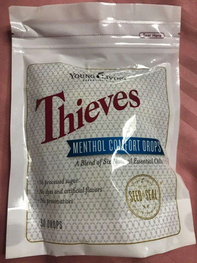 Young Living Thieves Menthol Cough Drops, Health & Nutrition, Health