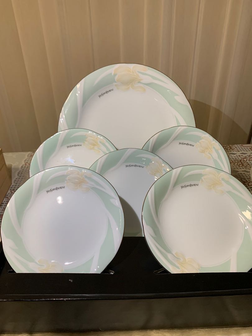 YSL Yves Saint Laurent plate collection, Furniture & Home Living