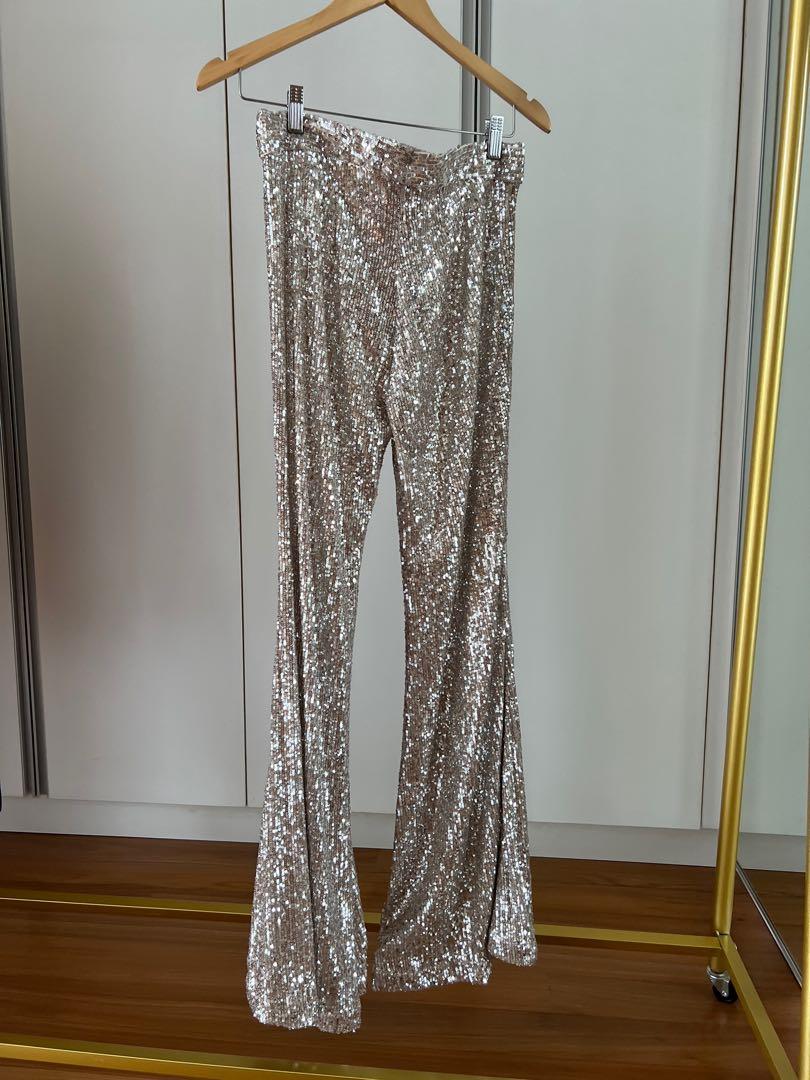 Glitter pants zara top