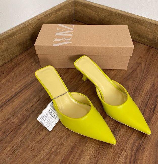 zara yellow shoes