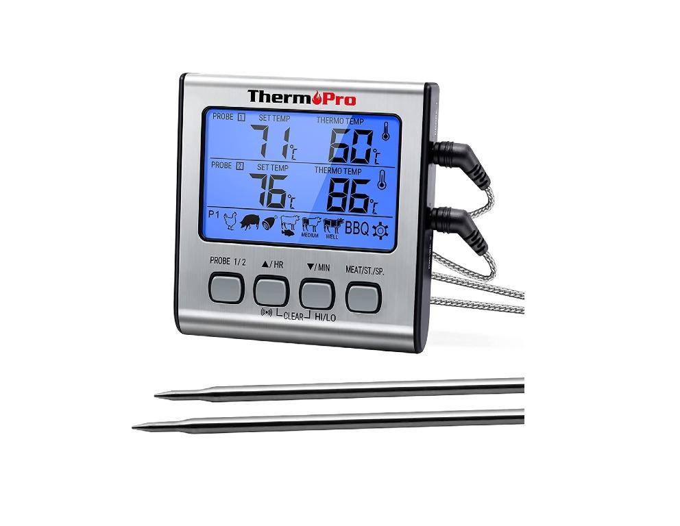 ThermoPro TP17 Dual Probe Cooking Meat Thermometer Large LCD