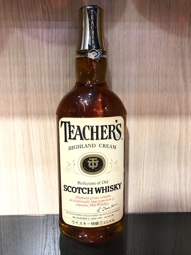 80年代Teacher's Highland Cream Scotch Whisky 750ml 43%, 嘢食