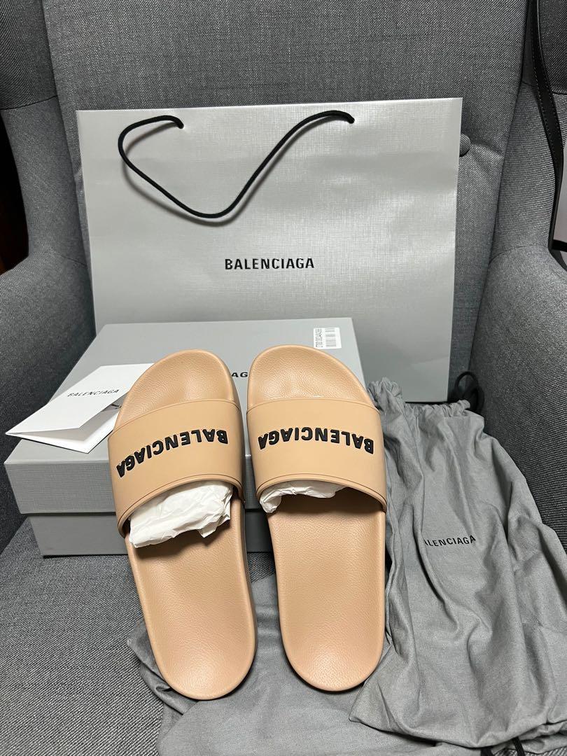 Balenciaga slides in beige black color.size 38EU Women s Fashion