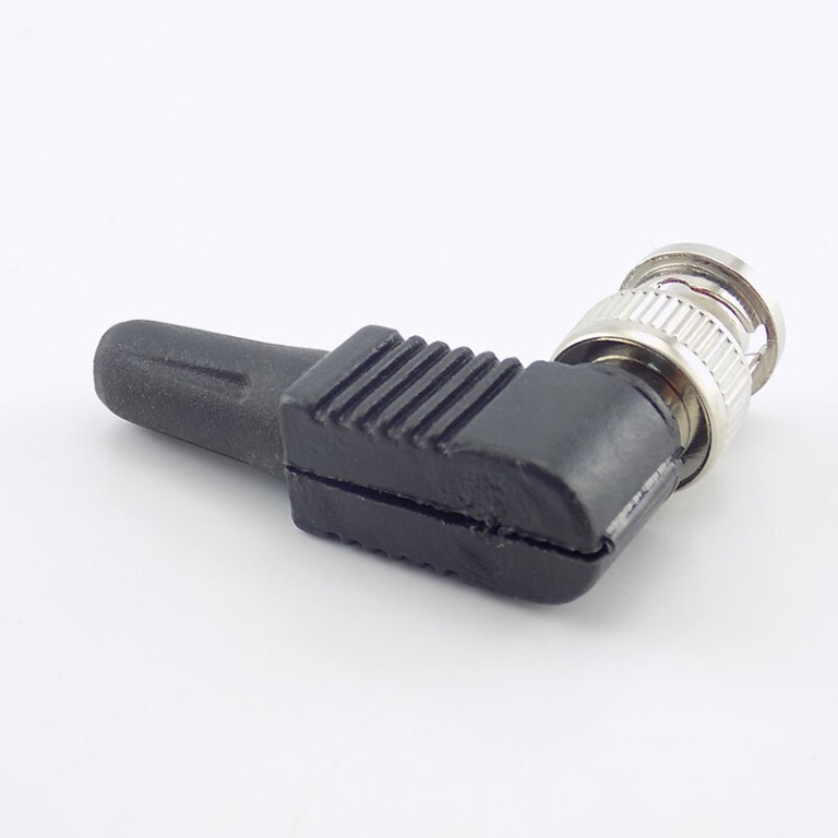 BNC Male Plug Bend Connector Adapter to Coaxial Cable, Computers & Tech