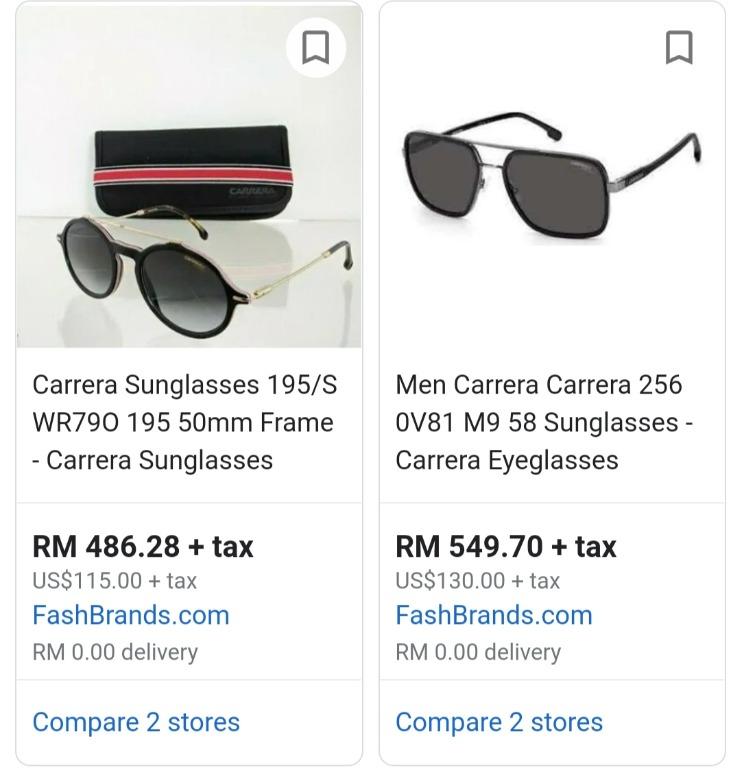 Carrera eyewear since sales 1956