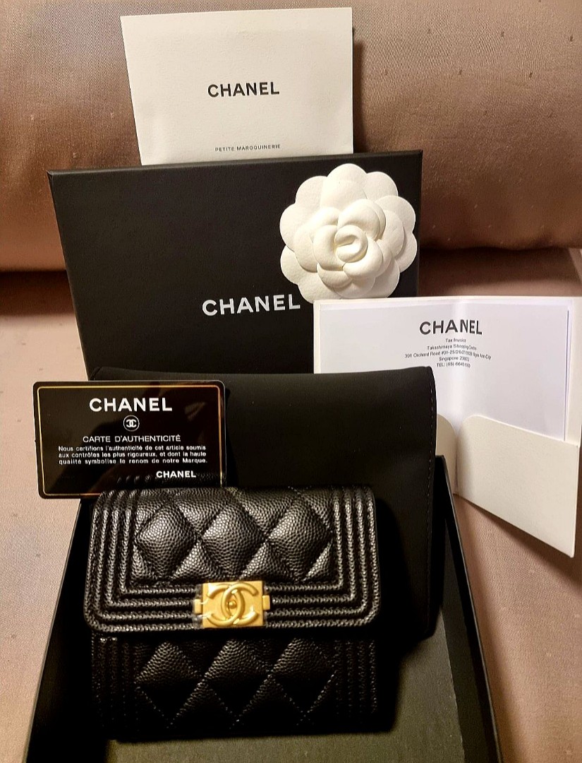 BN Chanel classic boy small flap wallet Luxury Bags  Wallets on Carousell