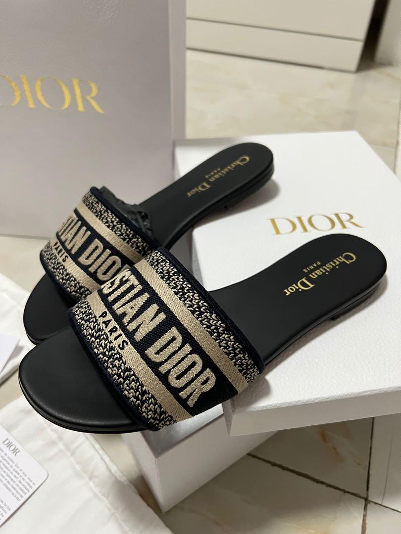 Christian Dior Dway Slide, Women's Fashion, Footwear, Flats & Sandals ...