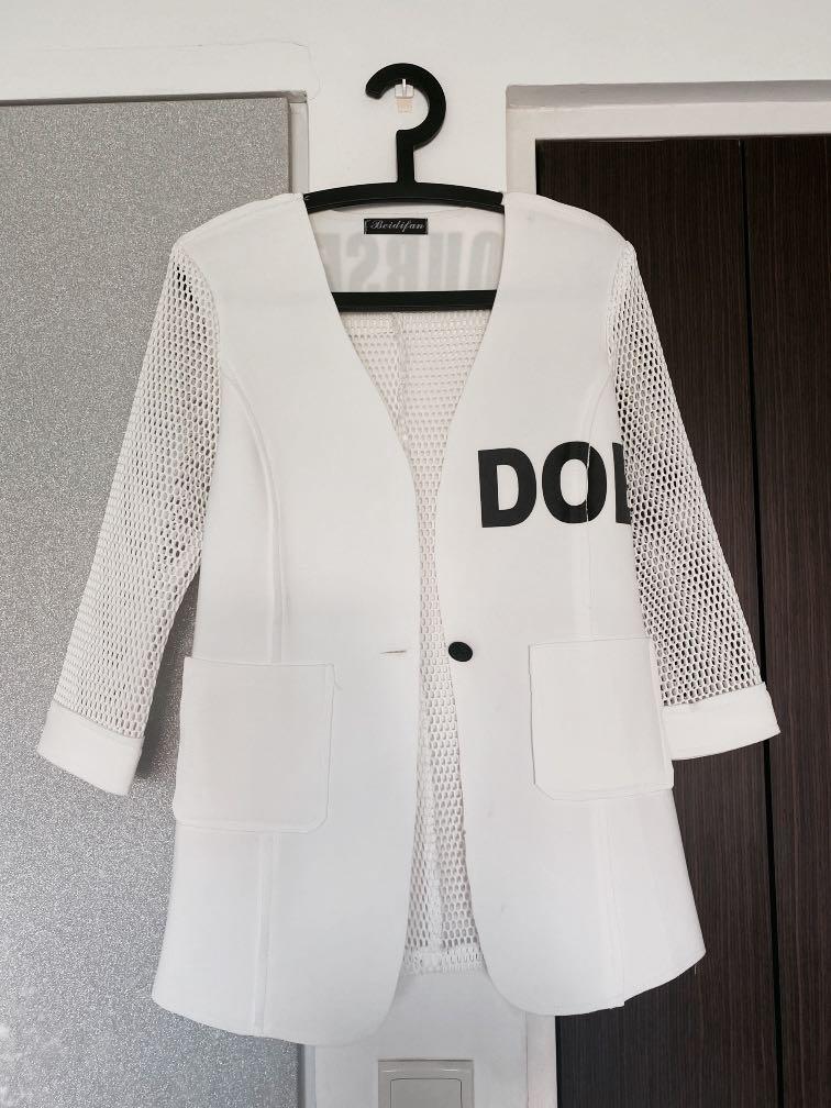 White discount blazer sale