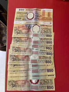Collectible Singapore old notes