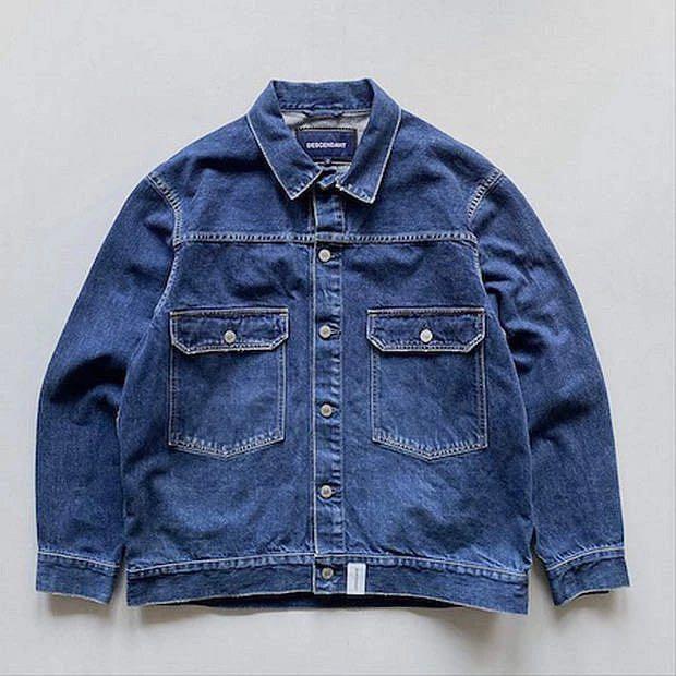 全新日本DESCENDANT DIGGER DENIM JACKET, 男裝, 外套及戶外衣服