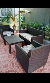 Rattan plastic sala set on sale