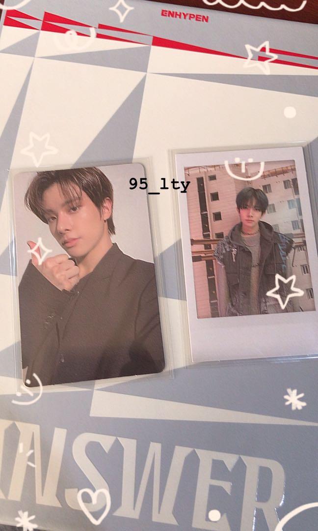 enhypen d:a jake heeseung yet ver (Category: K-Wave Merchandise) located in Quezon City. Submitted by xodyd (Listing ID 1151004753, Image 1). Description: wts lfb ph enhypen d:a no ver — heeseung pola (250) — jake pc (300) — pf (15) — can be sold as set !! P500 payo mop: gcash only mod: sco ggx sdd within mm 2d reservation but prio payo dm to claim :>.