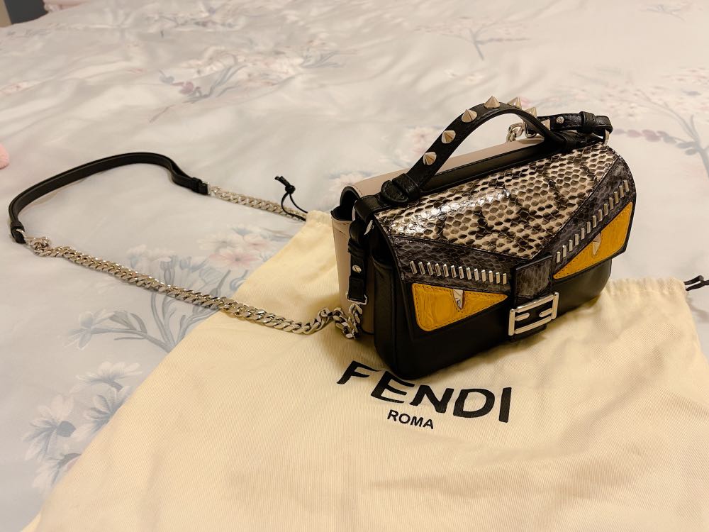 Instalments Fendi Monster Double Micro Baguette Bag Luxury Bags