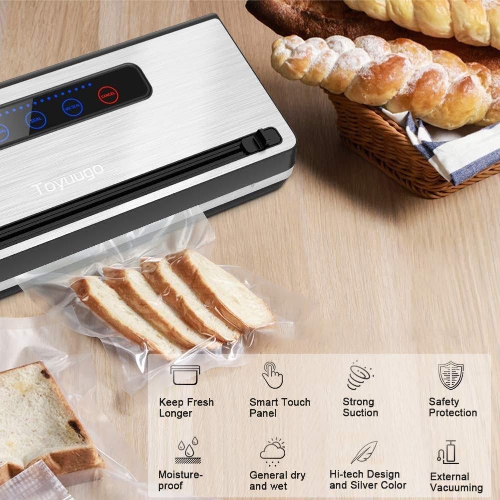 Food Vacuum Sealer, Toyuugo Automatic/Manual Foods Saver Machine, One