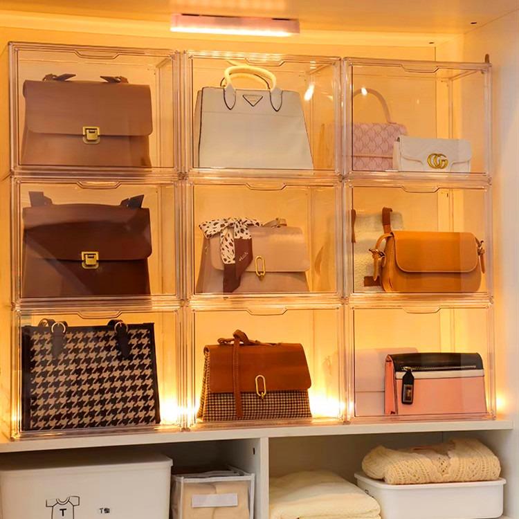 Full Acrylic Big Capacity Bag Display Box, Furniture & Home Living