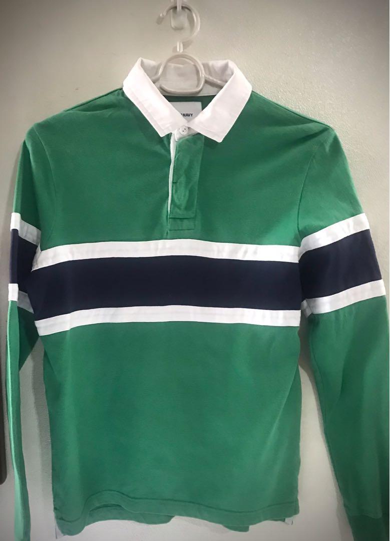 Green Old Navy Long-sleeve Polo, Men's 