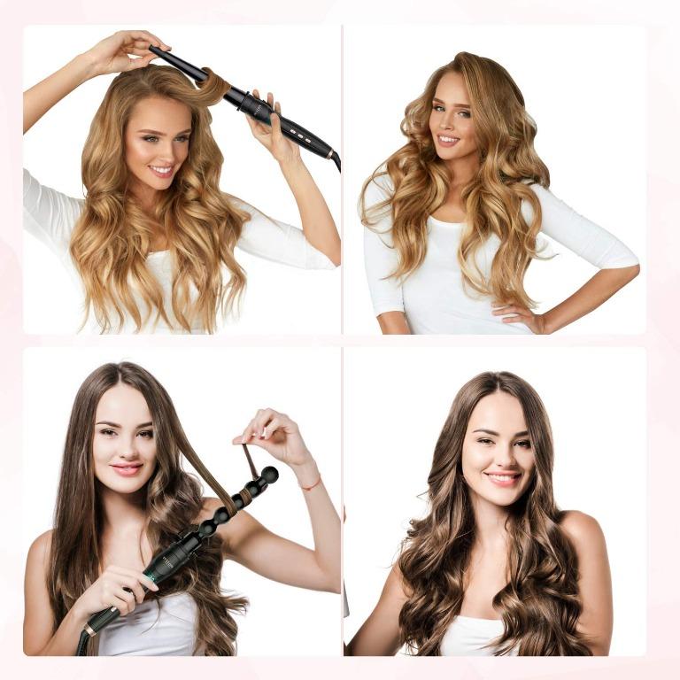 H3464 BESTOPE Curling Iron 6 In 1 Curling Wand Set with 6 Interchangeable  Ceramic Hair Curler
