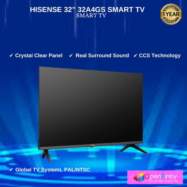 Hisense 32A4GS 32inch HD Smart TV w/o Manual Buttons, TV & Home