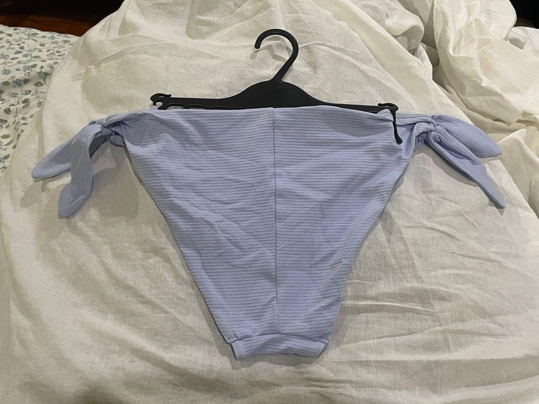 H&M bikini bottom baby blue (Category: Bikinis & Swimsuits) located in Quezon City. Submitted by jujuloco (Listing ID 1150823078, Image 2). Description: Brand new size uk 42 H&M cheeky bikini tie side bottoms Baby blue sexy and sweet Rfs: extra Mop: gcash bpi Shipping cost care of buyer.