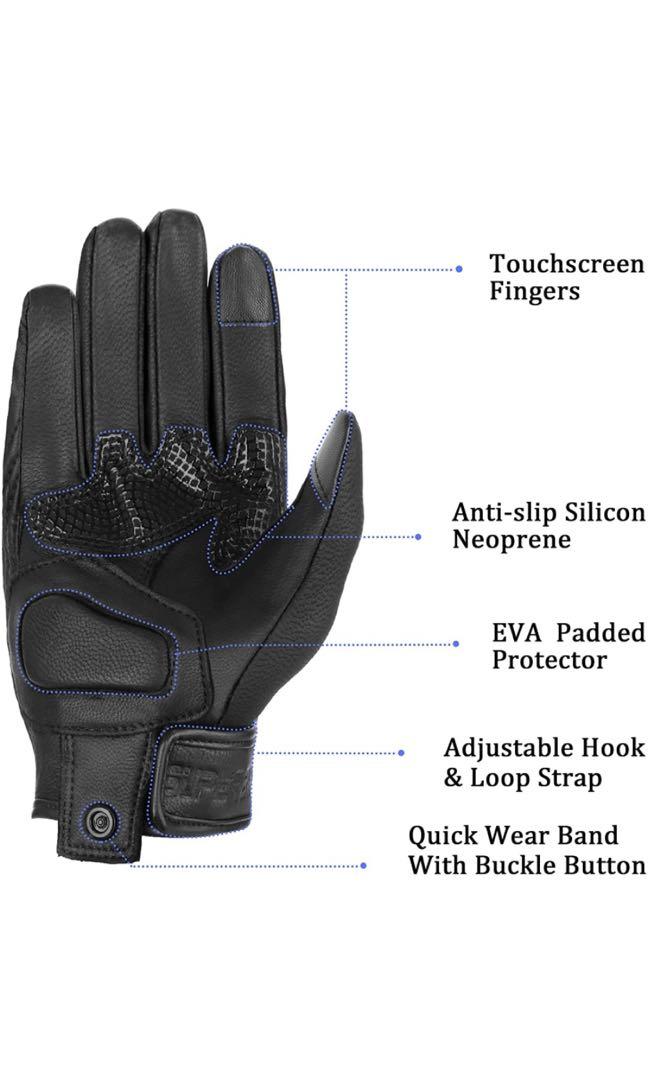 Hwk motorcycle gloves top