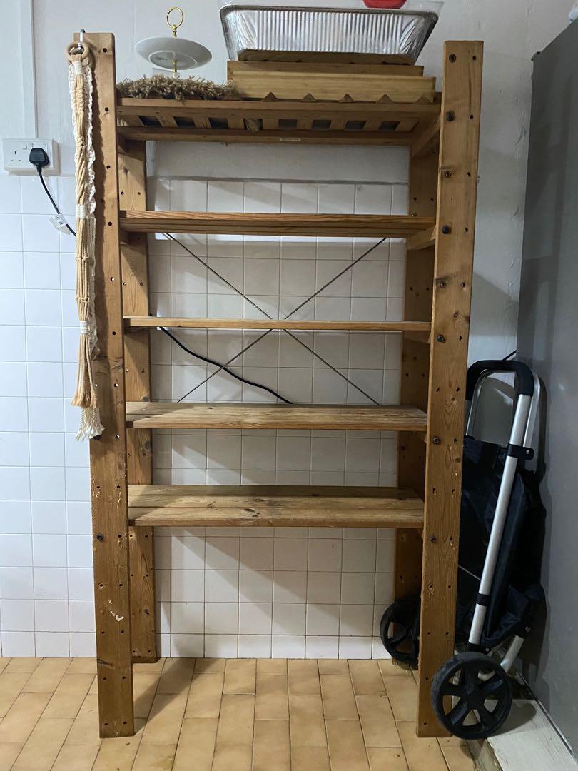 Ikea Wooden Rack / Shelving, Furniture & Home Living, Furniture, Shelves, & Racks on
