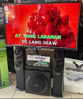 Karaoke Set: TECHWOO LED TV 32inches with Konzert  speaker sound system with  Platinum Microphone