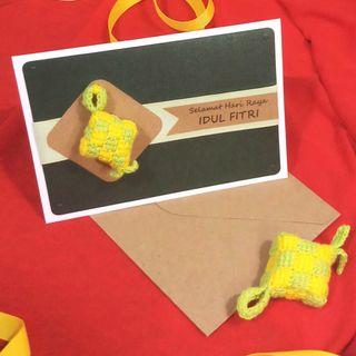 Kartu Ucapan Hari Raya Idul Fitri Ketupat Mini Lebaran Amigurumi