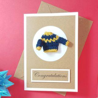 Kartu Ucapan Ulang Tahun, Baby Born Sweater Navy