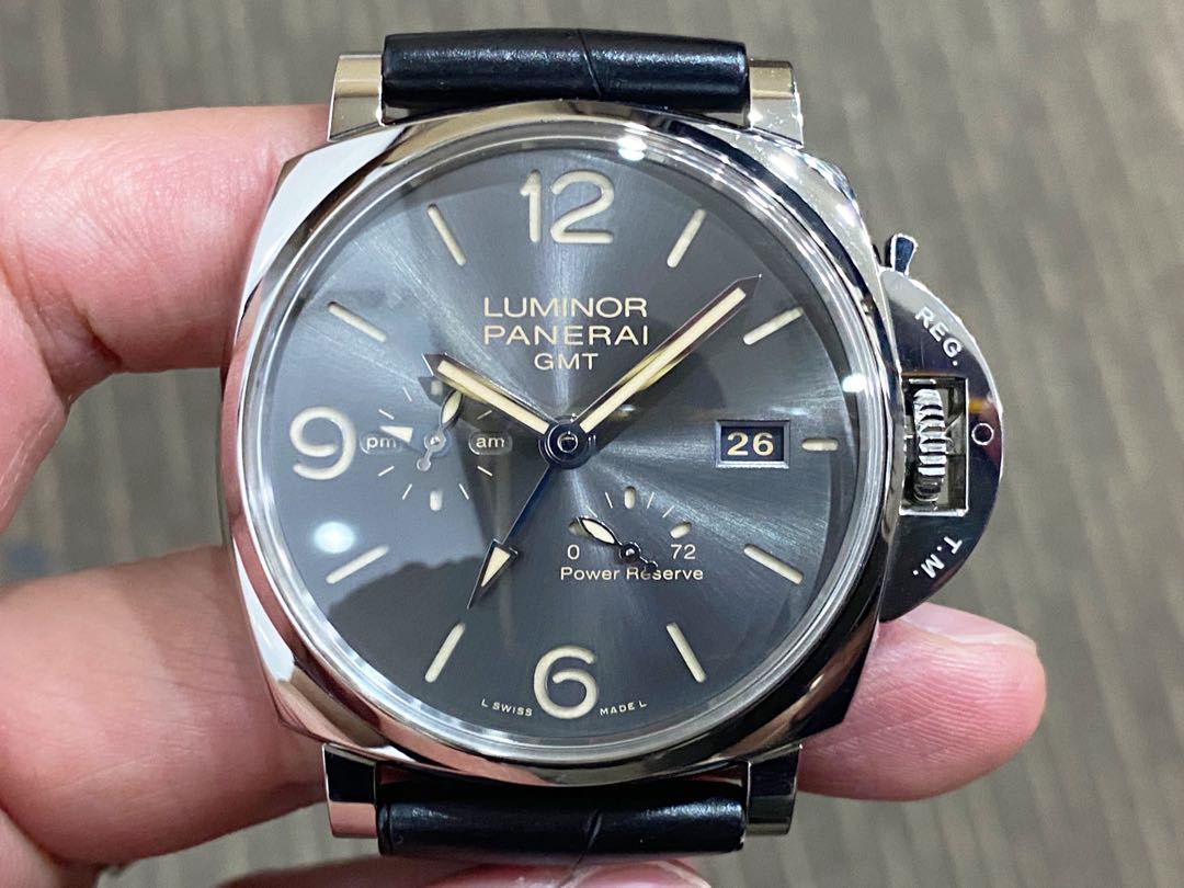 Like New Complete Local Nov 18 Panerai Luminor Due 45 GMT