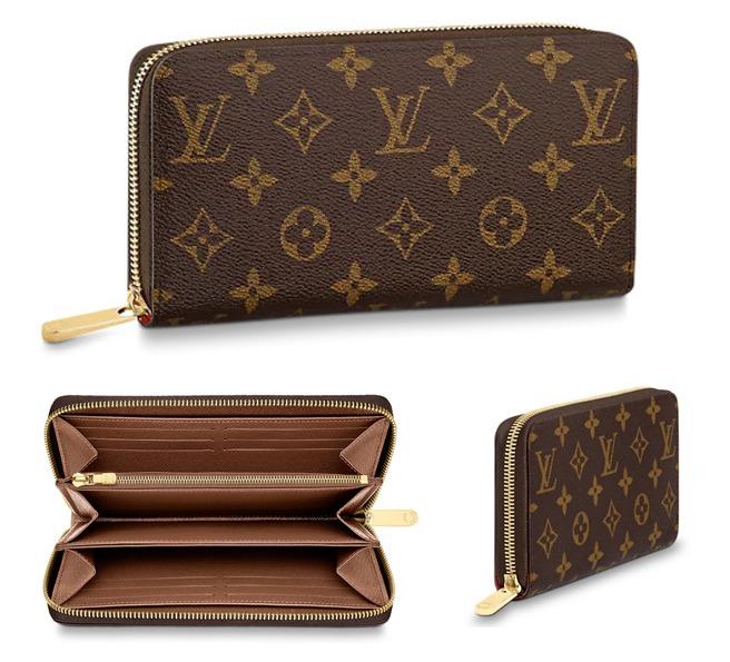Louis Vuitton Monogram Zippy Wallet M42616 Brown Cloth ref.1012625