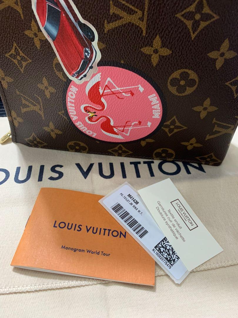 Authentic Louis Vuitton World Tour Monogram Toiletry 26 with