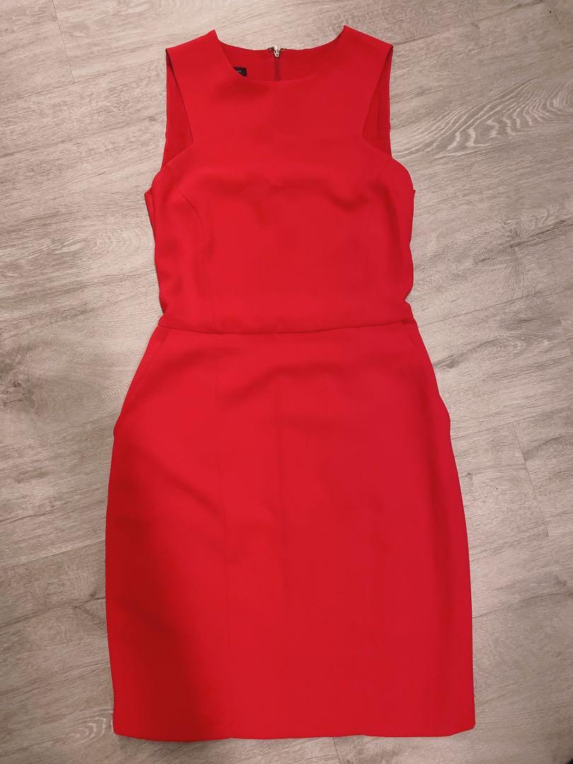 Mango suit red dress hot sale