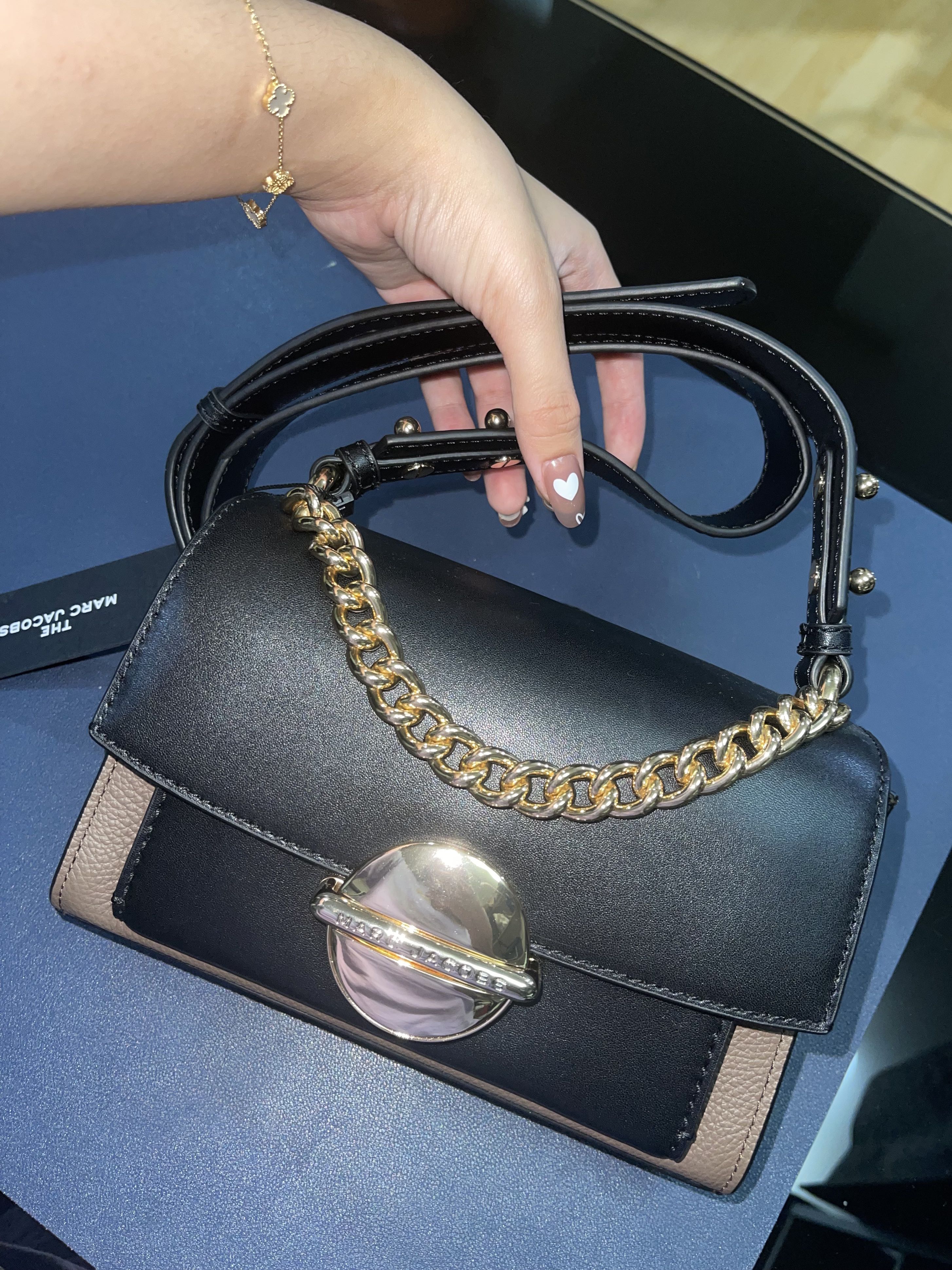 Marc Jacobs The Tuck Lock Crossbody Black and Brown, Luxury, Bags