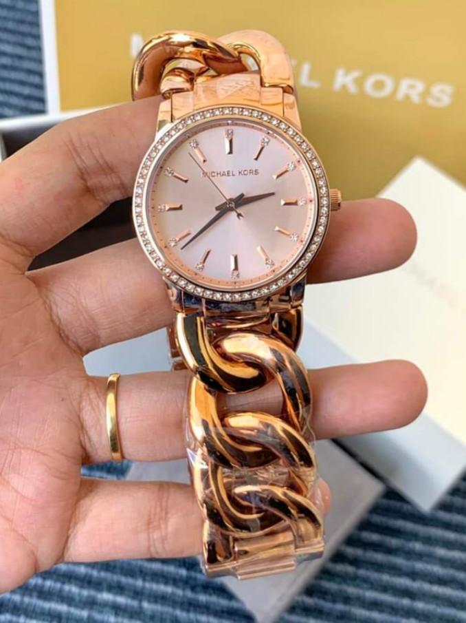 Mk twisted hot sale rose gold