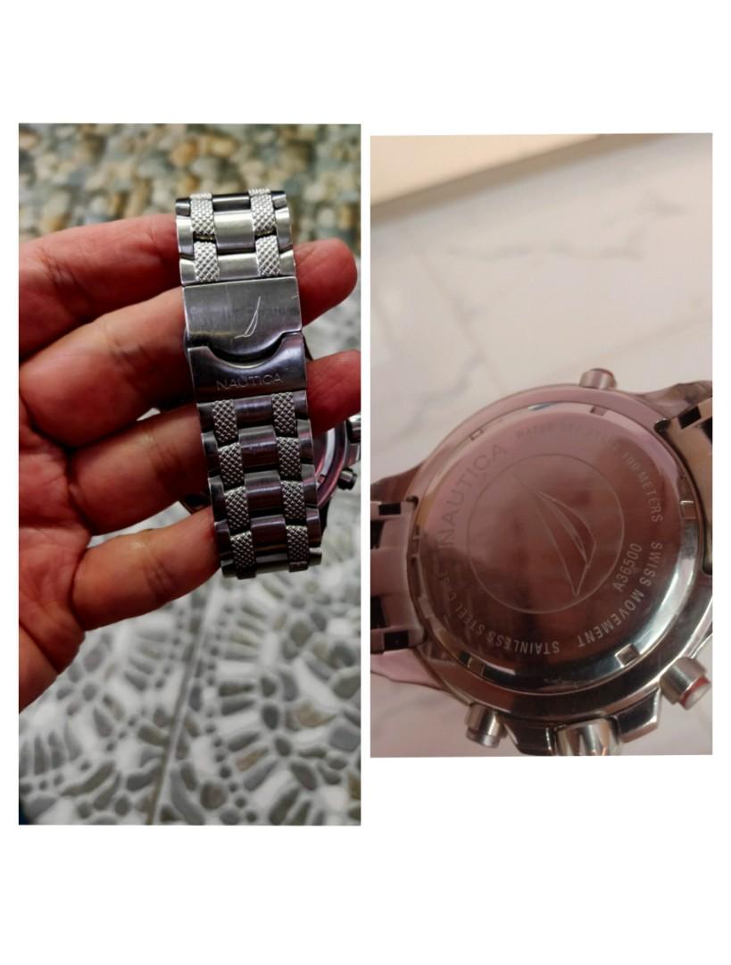 Nautica A36500G Yachting timer Sports Chronograph Swiss Original