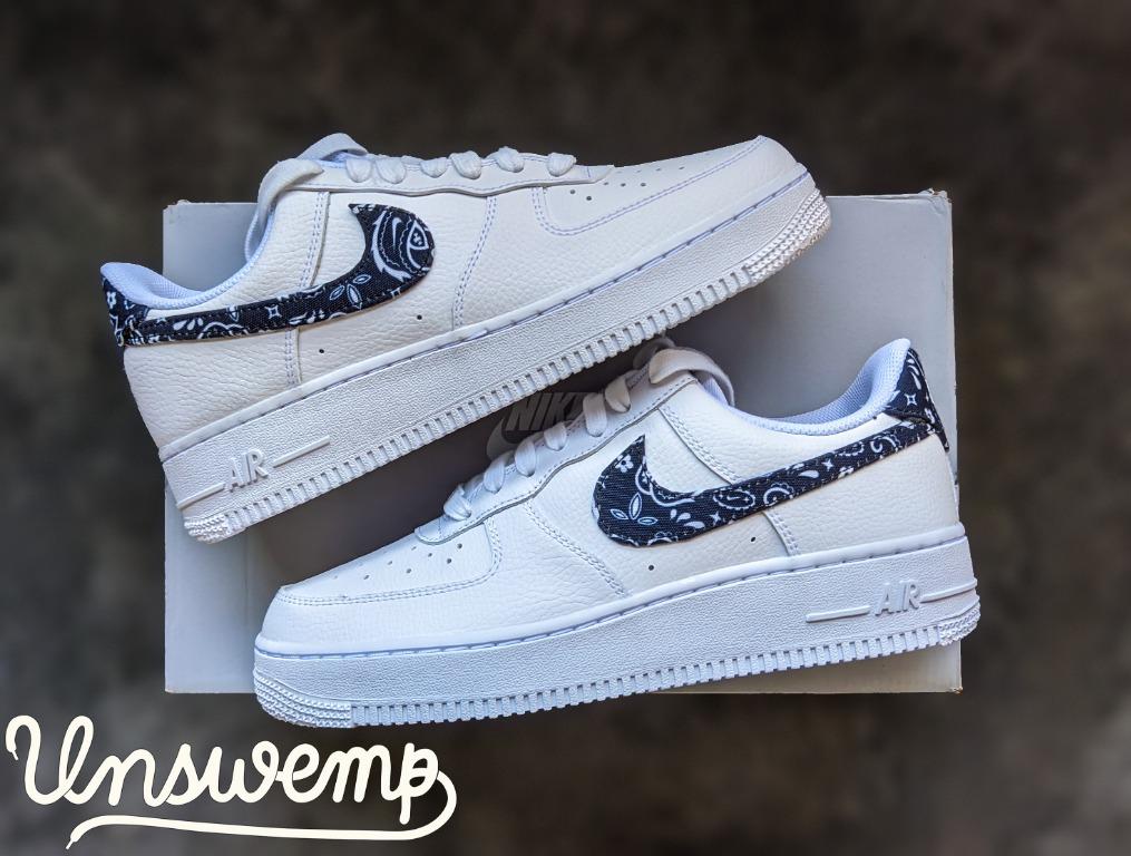 Nike Air Force 1 Low '07 Essential White Black Paisley (W), Men'S Fashion,  Footwear, Sneakers On Carousell