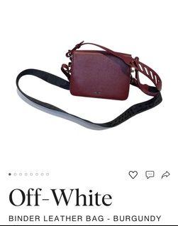 Off White Red Binder Clip