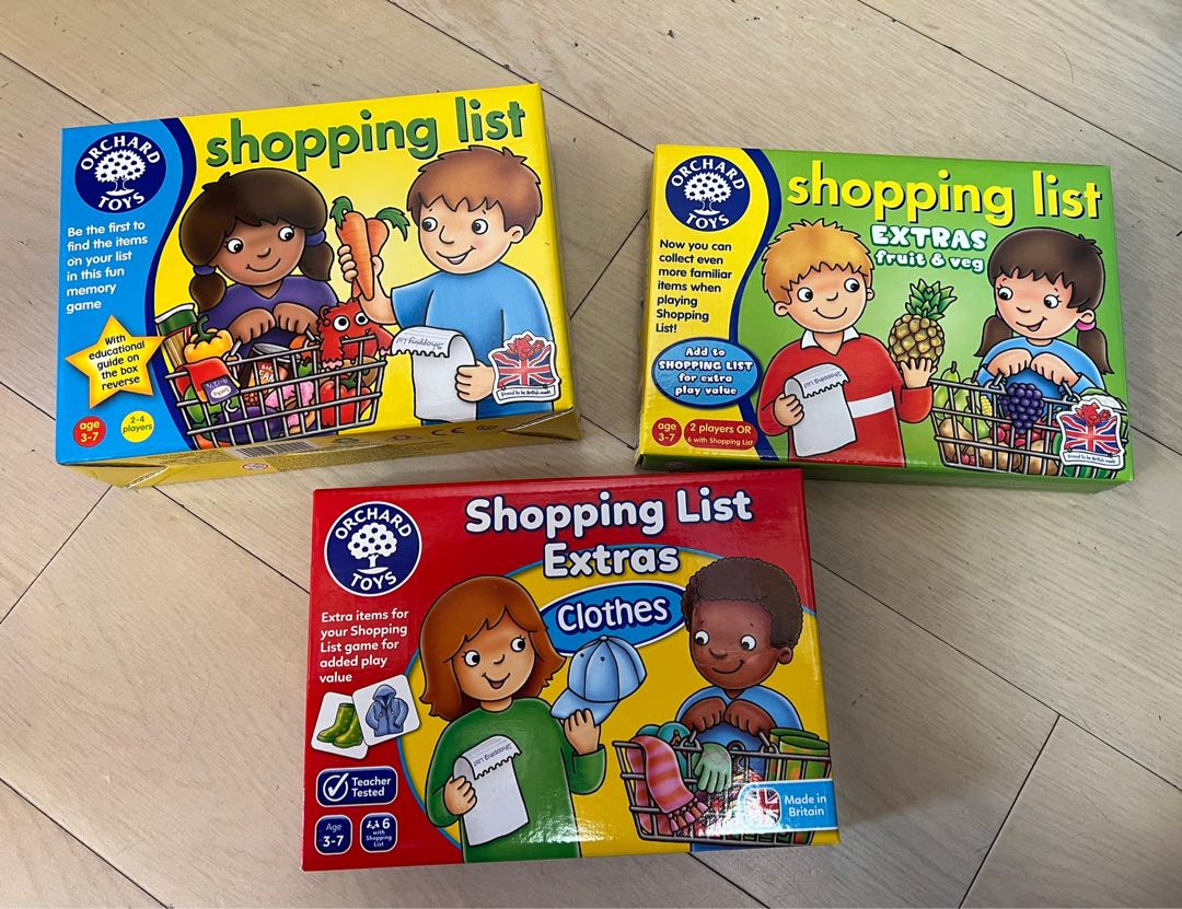 Orchards Toy shopping list and extras, 興趣及遊戲, 玩具 & 遊戲類 Carousell