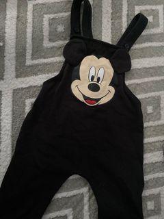 overall mickey h&m black 9-12m