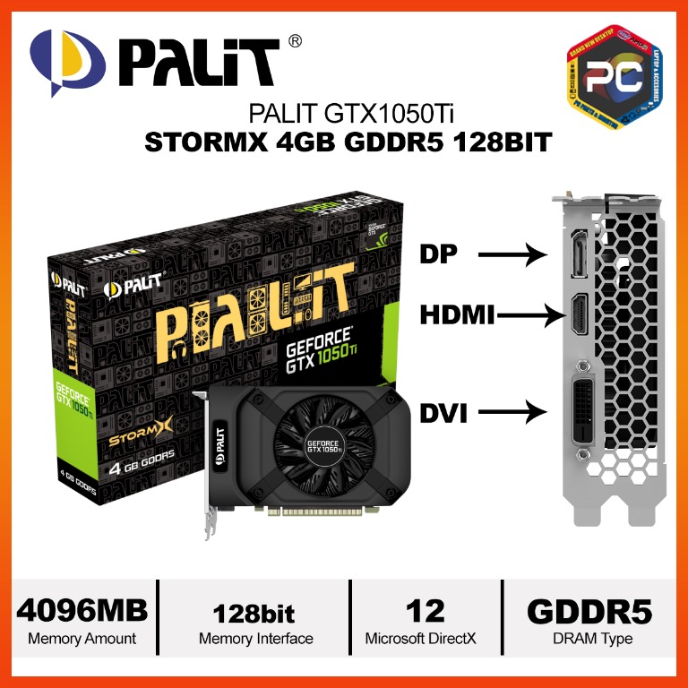 Palit gtx 1050 ti stormx 4gb gddr5 sales