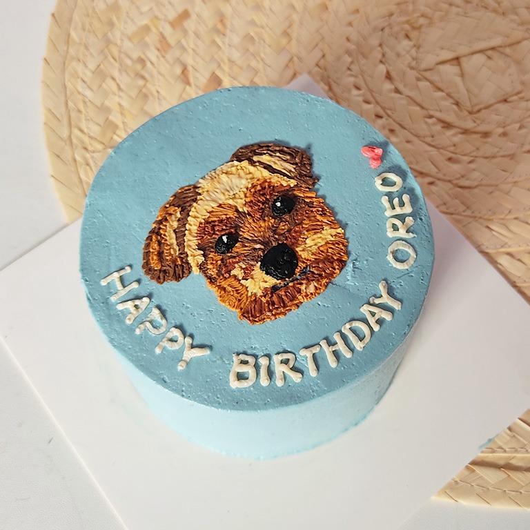 Blue dog cake store