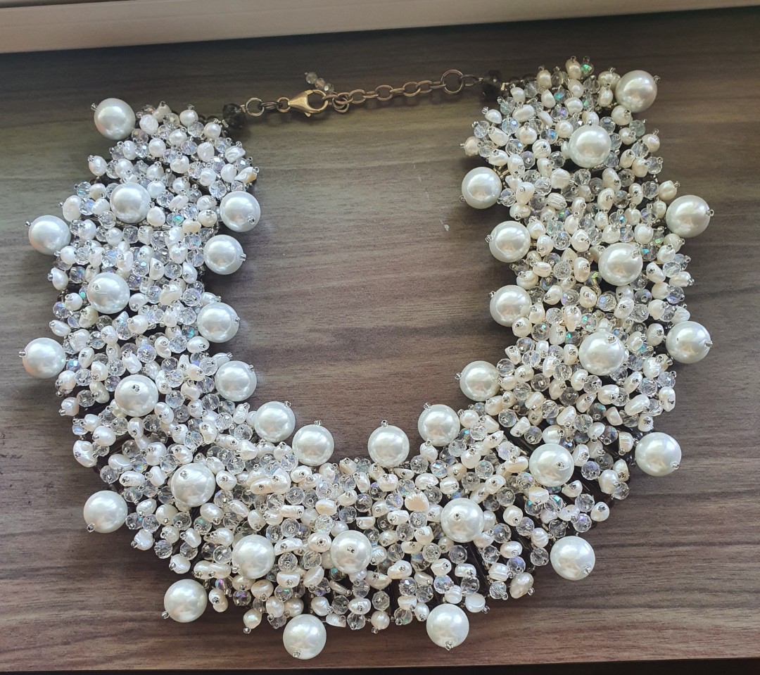 Pearl hotsell collar necklace