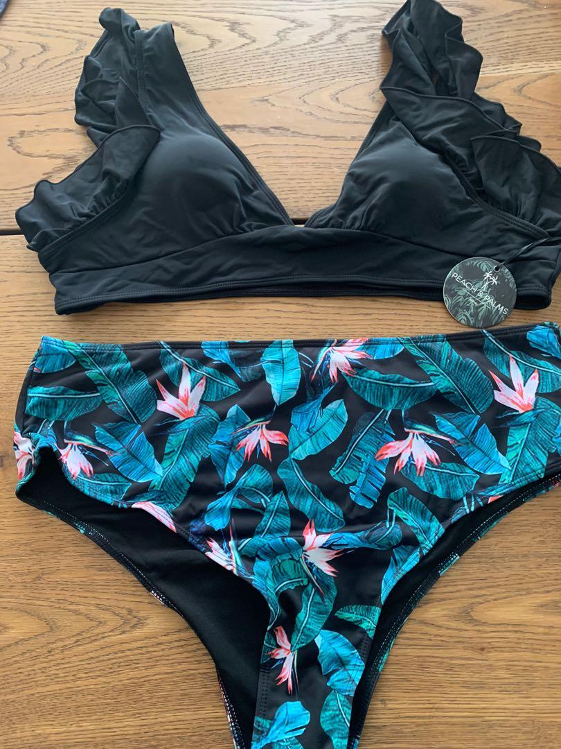 Frill bikini top plus size cheap