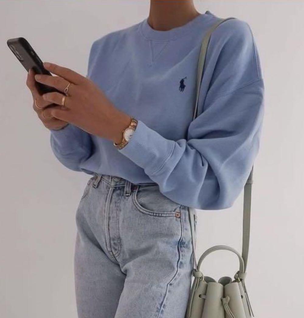 ralph lauren baby blue sweater
