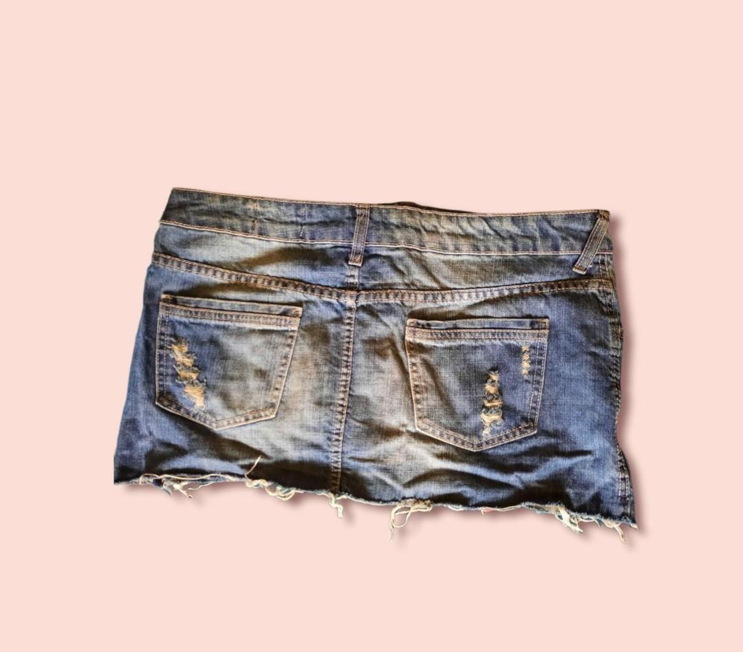 Preloved Rok mini Jeans size L / 08 USA 